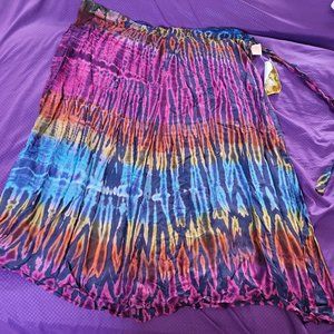 Tie dye bohemian chic hippie skirt